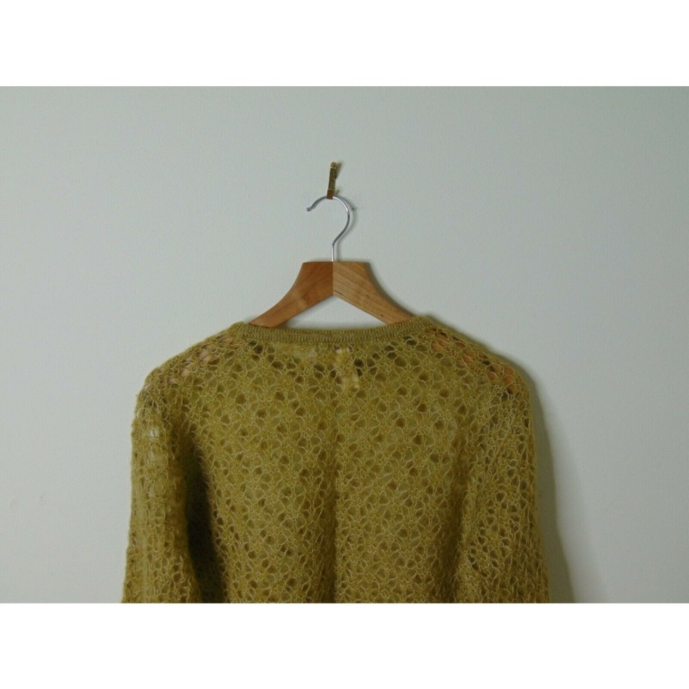 Free People M Open Knit Wool Mohair Sweater Brown - Picture 5 of 5